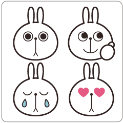 うさぎのぷんぷんの えもじ くまのおうち