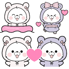 動く♪リボンとアクマのサマーな絵文字